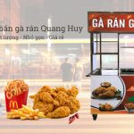 Xe đẩy bán gà rán Quang Huy, xe bán gà rán