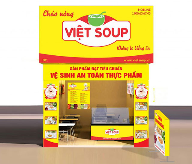 Mô hình quán cháo dinh dưỡng nhượng quyền, quán cháo Viet Soup