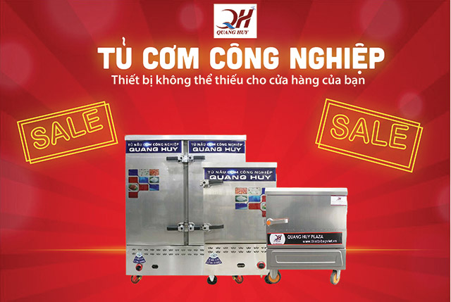 Khuyến mãi tủ cơm công nghiệp cuối năm Quang Huy, khuyến mãi tủ cơm 