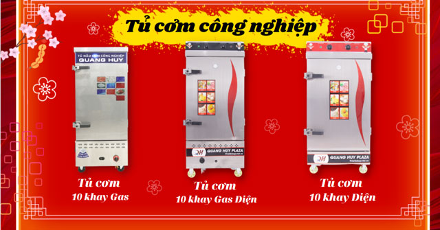 Tủ cơm công nghiệp 10 khay Quang Huy