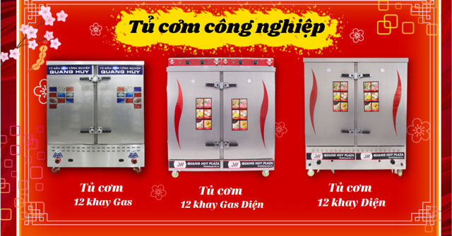 Tủ cơm công nghiệp 24 khay Quang Huy