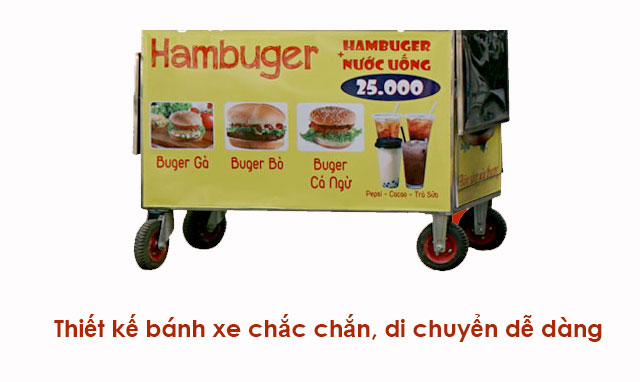 Thiết kế bánh xe bán hamburger