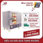 Tủ nấu cơm công nghiệp 4 khay điện có điều khiển khuyến mại