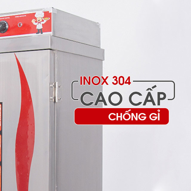 Tủ nấu cơm Quang Huy chất liệu 100% inox 304