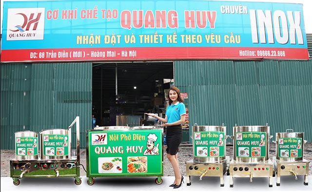 Nồi nấu phở điện hàng Việt Nam do Quang Huy sản xuất