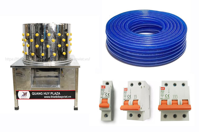 Chuẩn bị lắp đặt m&aacute;y vặt l&ocirc;ng g&agrave; vịt