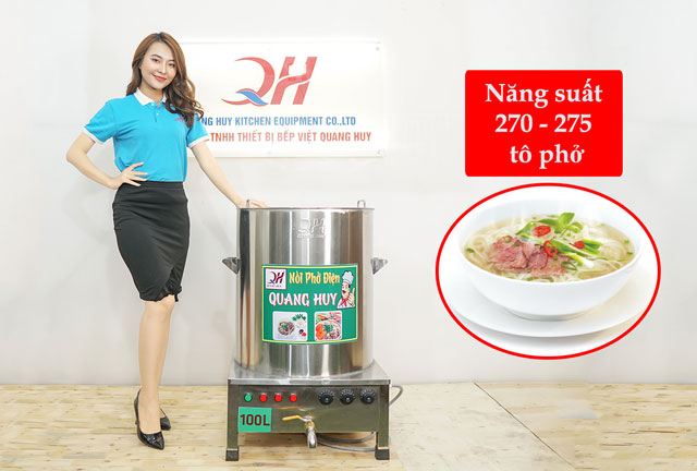 Năng suất nồi phở 100 lít