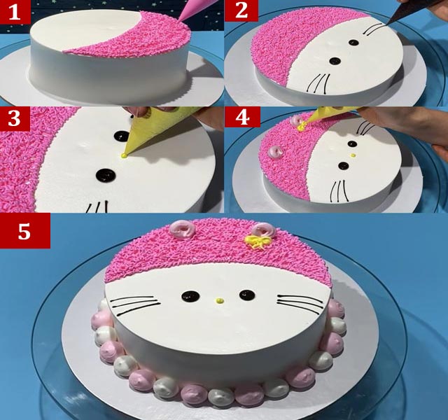 Trang trí bằng tạo hình Hello Kitty dễ thương