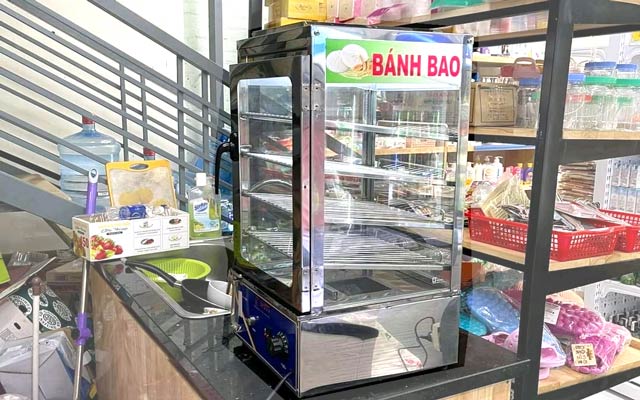 Tủ bánh bao cũ thanh lý giá rẻ tại Sài Gòn