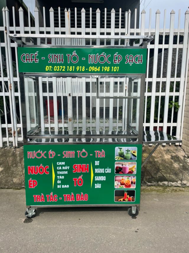 Xe bán nước ép 1m5 Quang Huy 