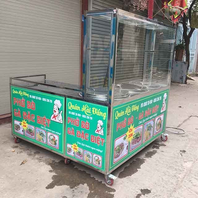 Quầy b&aacute;n phở chữ L 