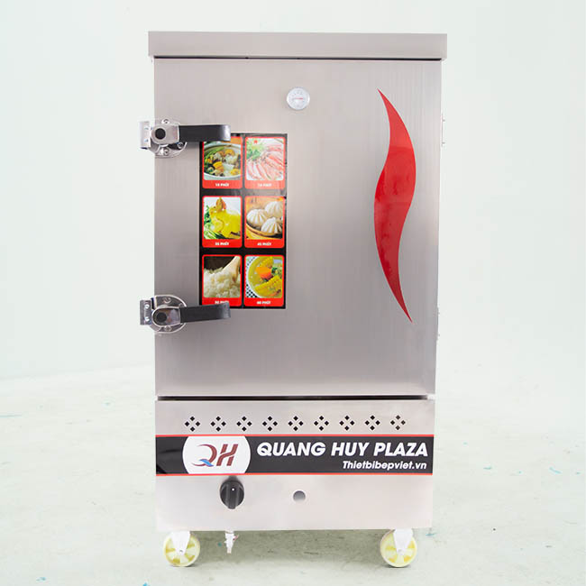 Tủ nấu cơm 8 khay điện gas kh&ocirc;ng điều khiển 