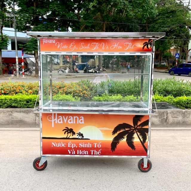 Xe b&aacute;n nước giải kh&aacute;t m&agrave;u cam