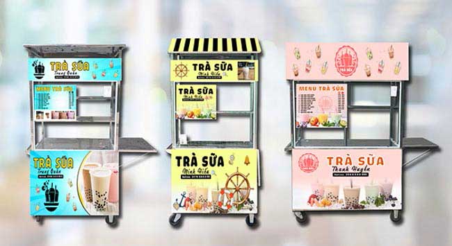 Các mẫu xe bán trà sữa Quang Huy