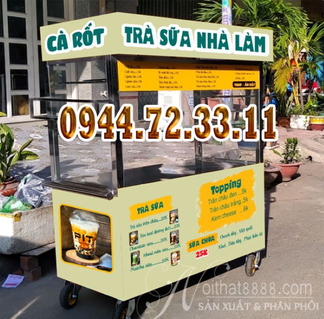 Mẫu xe b&aacute;n tr&agrave; sữa tại Nội thất 8888