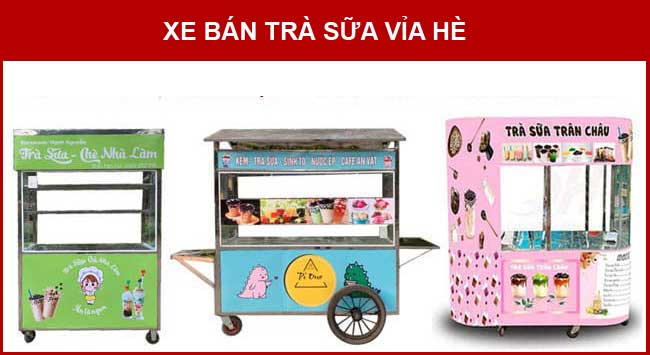 Các mẫu xe trà sữa vỉa hè Quang Huy