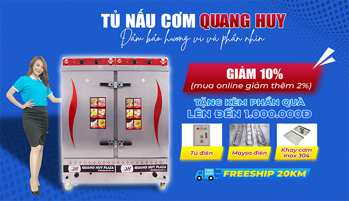 Khuyến mãi mua tủ cơm công nghiệp Quang Huy