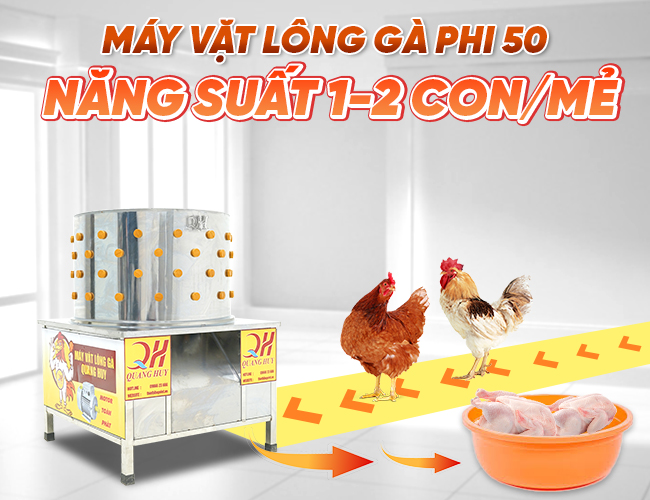 Máy vặt lông gà phi 50cm
