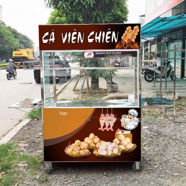 Mẫu xe bán đồ ăn vặt new 100% tại Quang Huy