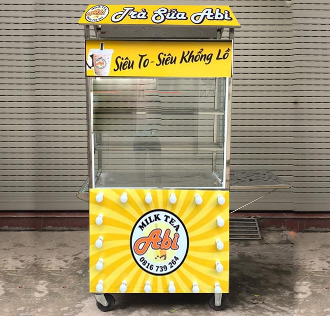 Mẫu xe b&aacute;n tr&agrave; sữa Cần Thơ 90cm