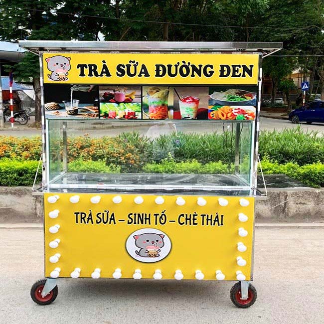 Mẫu xe tr&agrave; sữa Cần Thơ c&oacute; đ&egrave;n nổi