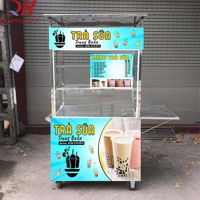 Mẫu xe tr&agrave; sữa Cần Thơ m&agrave;u sắc h&agrave;i h&ograve;a