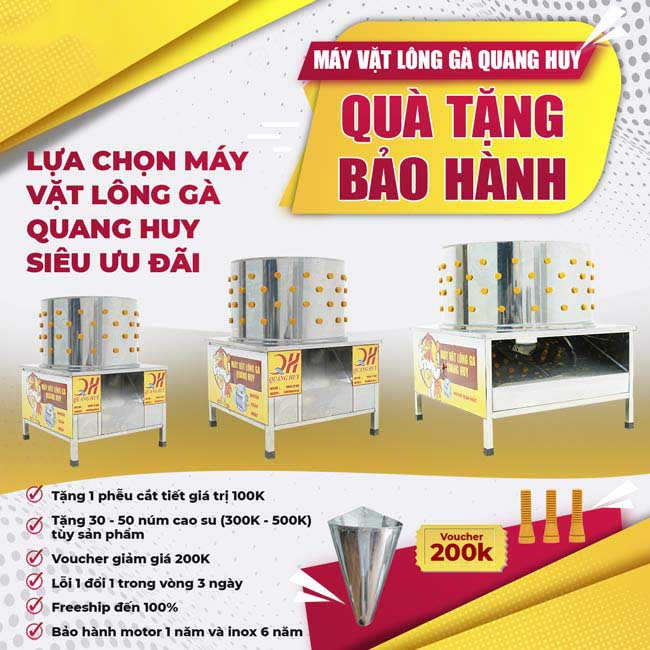 Quang Huy - địa chỉ uy tín mua máy vặt lông gà