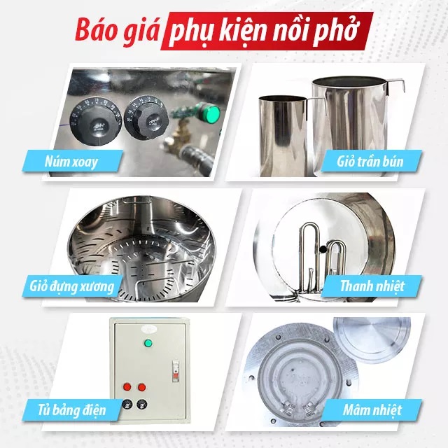 Phụ kiện nồi nấu phở bằng điện ch&iacute;nh h&atilde;ng
