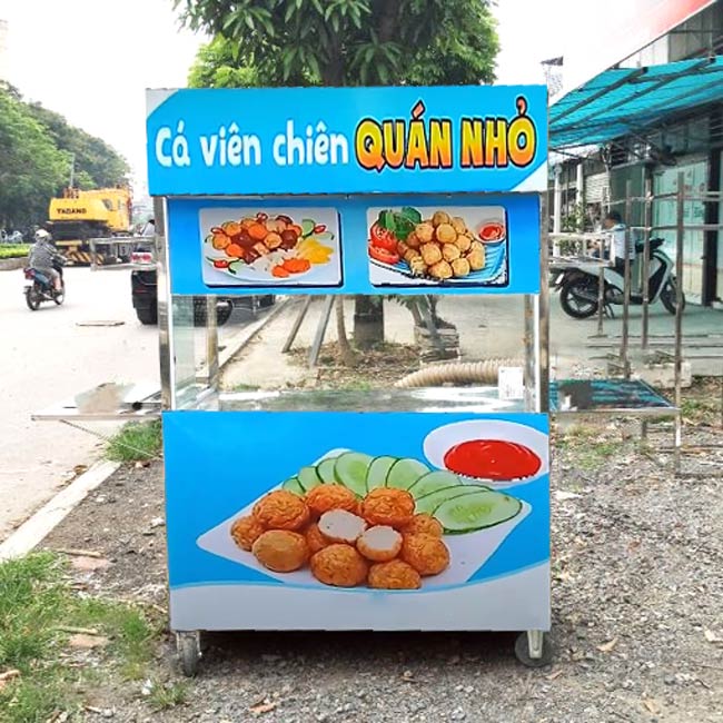Mẫu xe b&aacute;n đồ ăn vặt đường phố Quang Huy