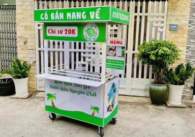 Xe bán kem dừa Thái Lan