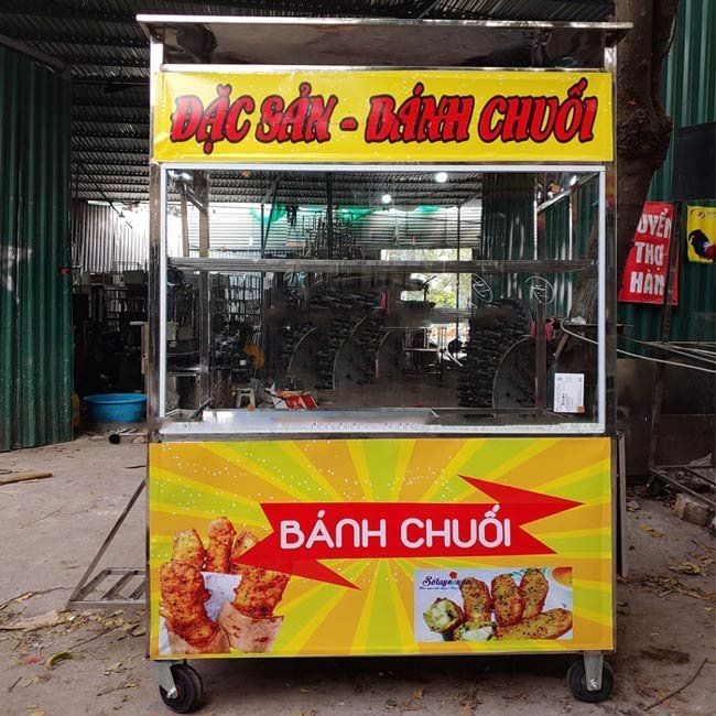 Mẫu xe b&aacute;n đồ ăn vặt b&aacute;nh chuối 