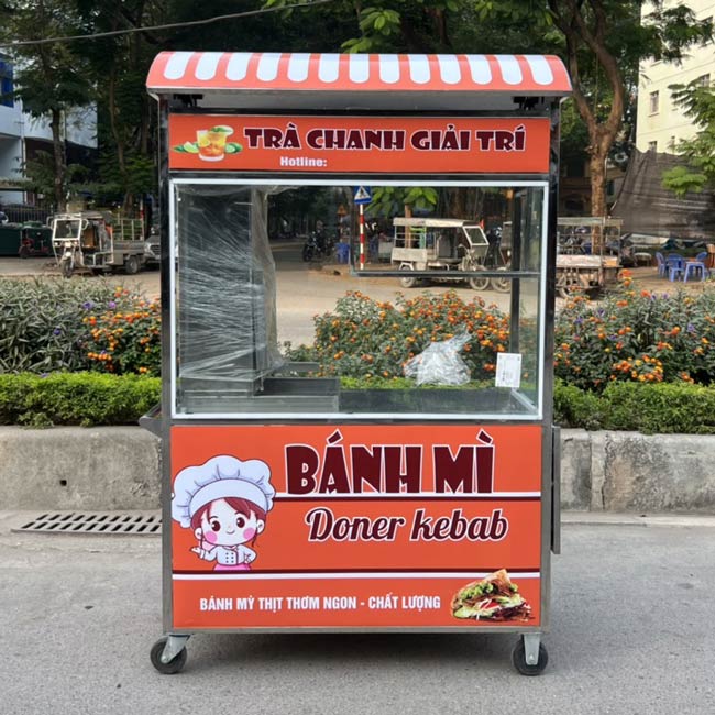 xe bán bánh mì doner kebab mái cong
