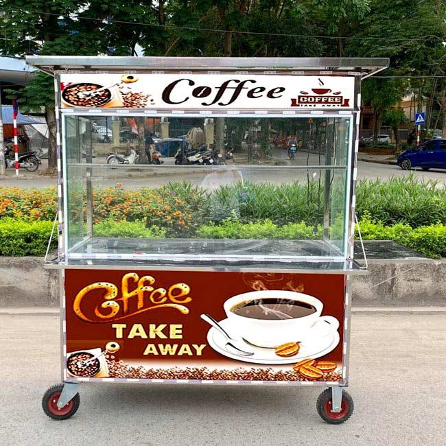 mẫu xe cà phê inox đẹp